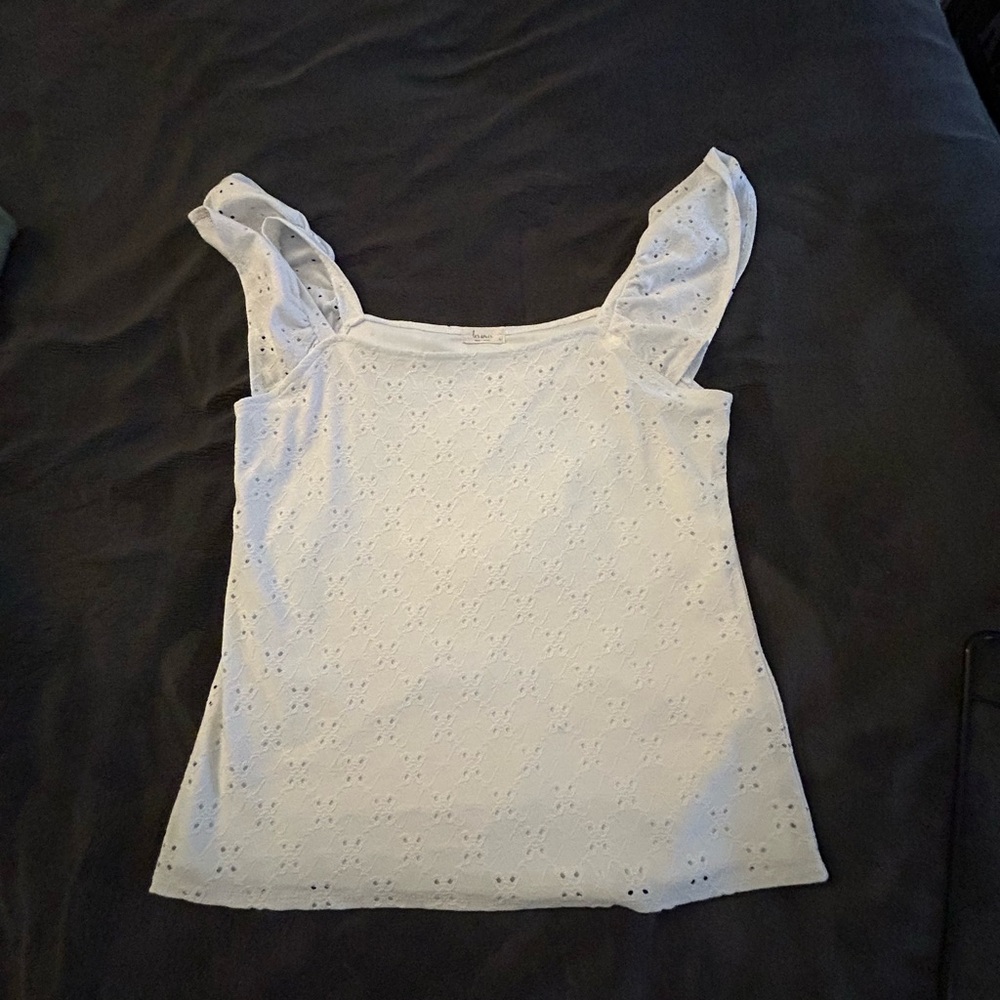 White Eyelet Women's Top